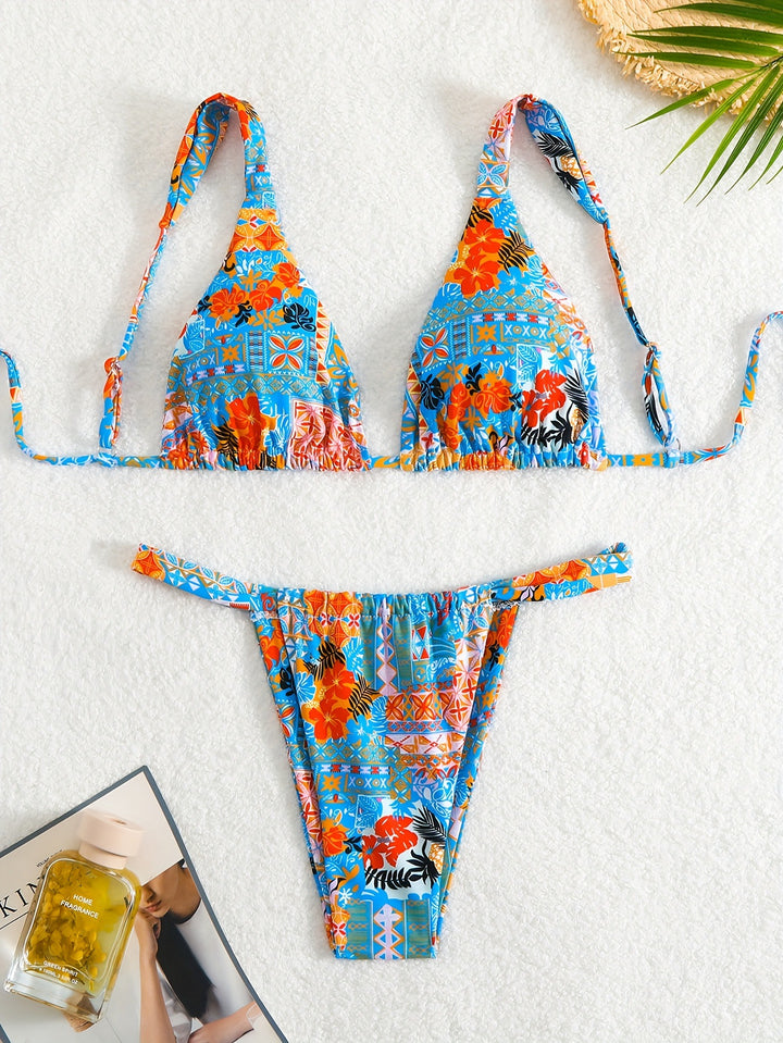 Dame Triangel-Bikini med raffineret dyreprint Skovae