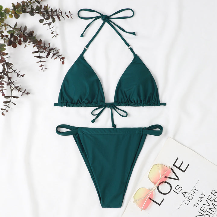 Dame Minimalistisk Trekant-Bikini-Sæt Stilla