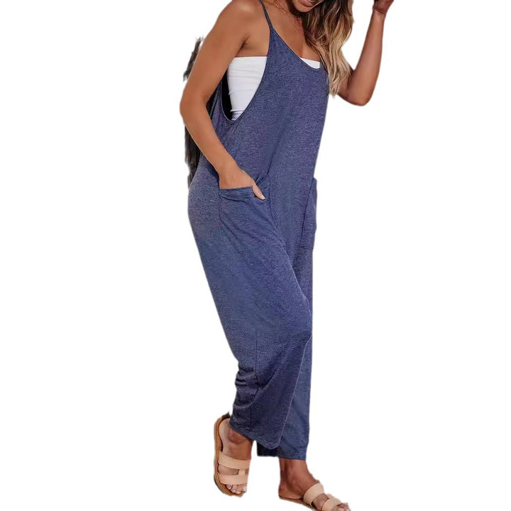 Dame Casual Jumpsuit med praktiske lommer og fint stropdesign Stilla