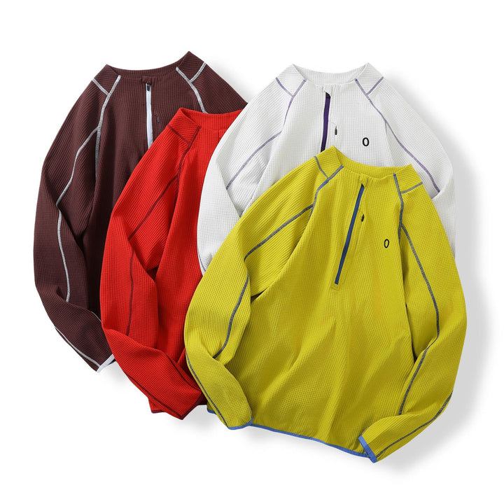 Kvindernes funktionelle sweater med innovativ lynlås og struktureret overflade Stilla