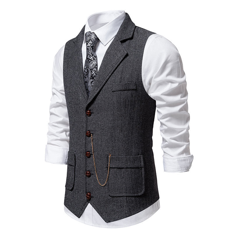 Herrer elegante fishtail vest Stilla