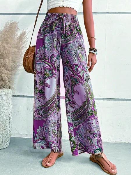 Dame Palazzo-bukser i Boho-stil Stilla