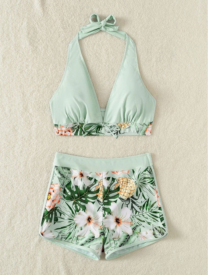 Dame Sporty Bikini-sæt med skjult mave Skovae