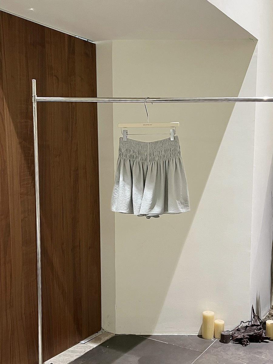 Dame Casual Mini Skirt med elastisk talje og voluminøst snit Stilla