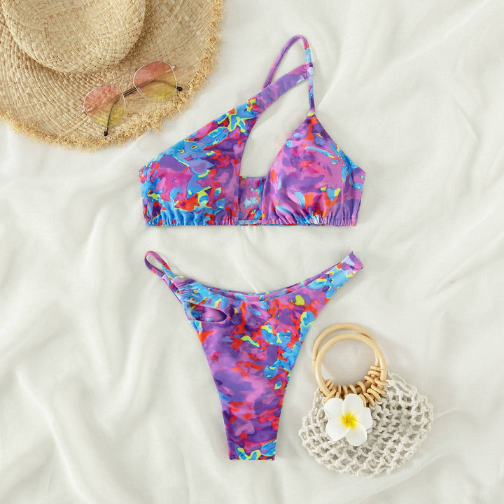 Dame Triangel-Bikini-Sæt med innovativt Cut-Out-design og sporty strop-system Stilla