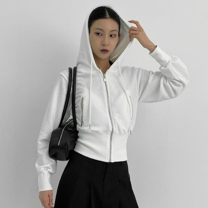Dame sporty zip hoodie med en tætsiddende pasform Stilla