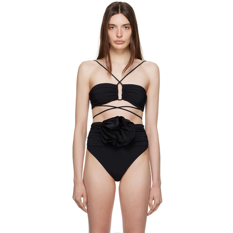 Dame Højskåret Bikini med raffinerede Ruflede detaljer Stilla