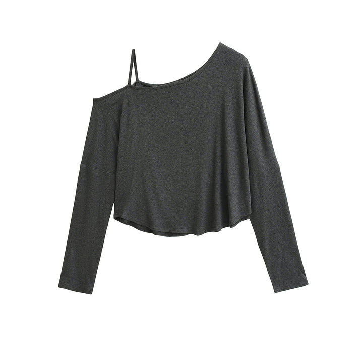 Dame asymmetrisk top med elegant one-shoulder-design og blødt materiale Stilla