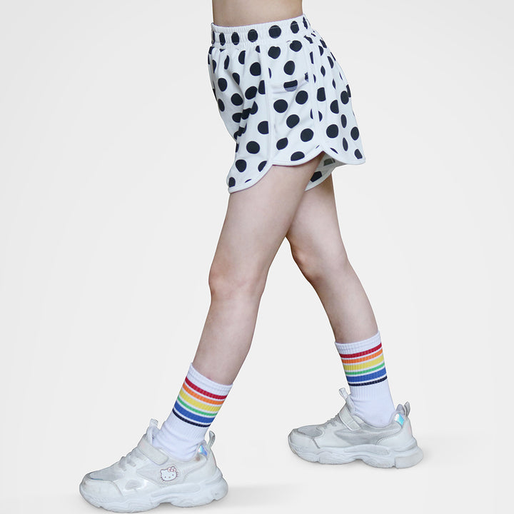 Dame Sportsløbeshorts med fashionable ternet mønster og behagelig elastisk linning Stilla