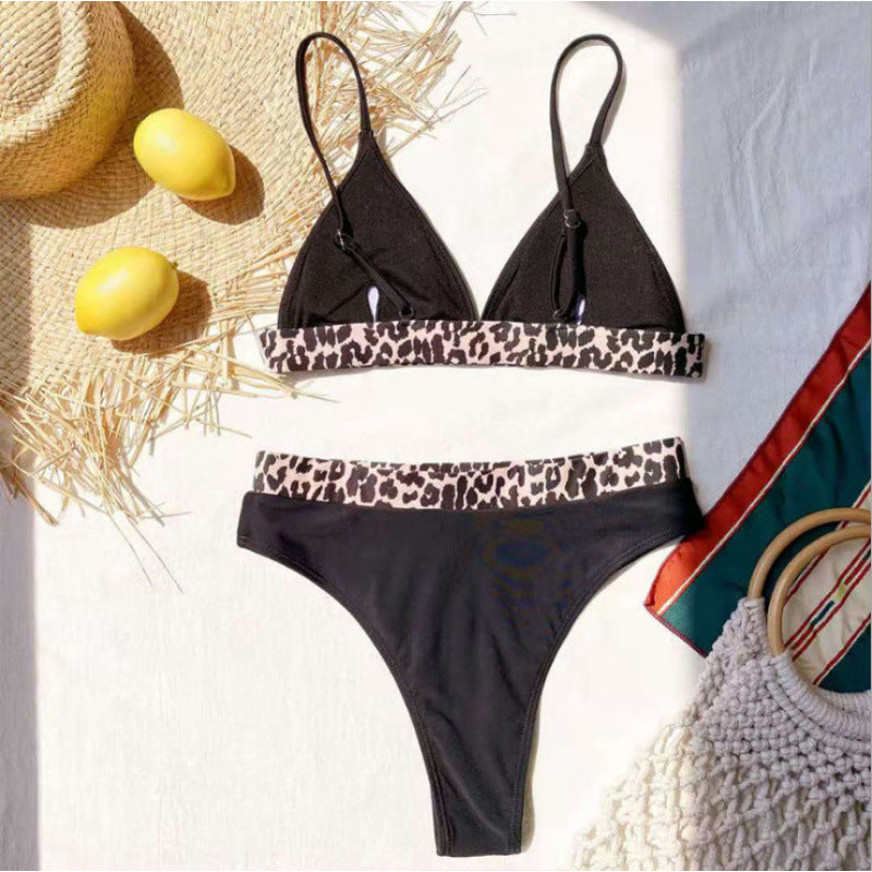 Dame Triangle-Bikini med moderigtigt dyreprint Stilla