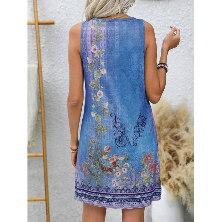 Dame Floral Broderet A-Linie Kjole Stilla