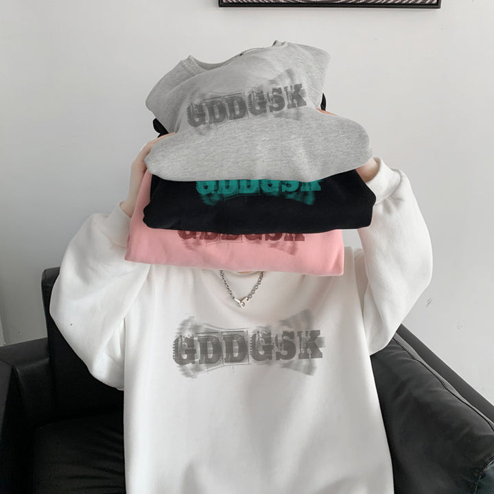 Herre afslappet oversized sweatshirt med kreativt grafisk design Stilla 1749722358