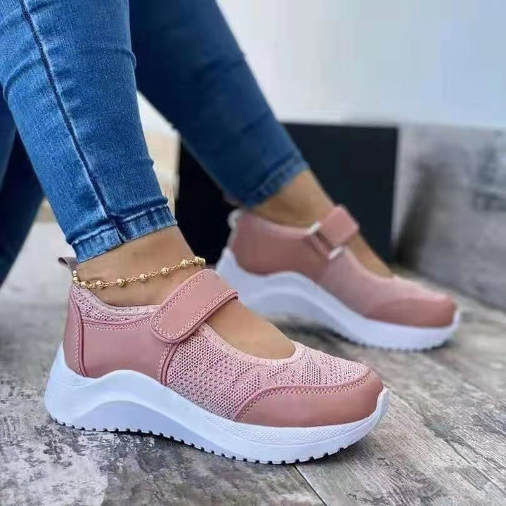 Dame Komfortable Sneakers med Velcro og åndbar overfladestruktur Stilla