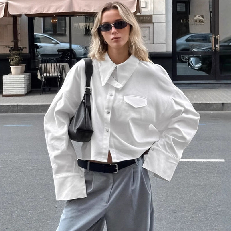 Dame Oversized Bluse med moderne snit og minimalistisk design Stilla
