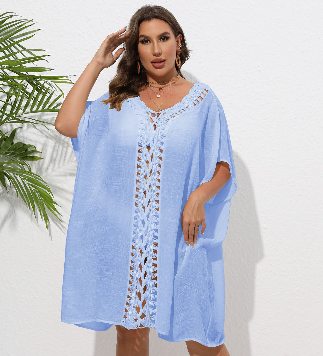 Dame Let Strand Kaftan Overgang Stilla