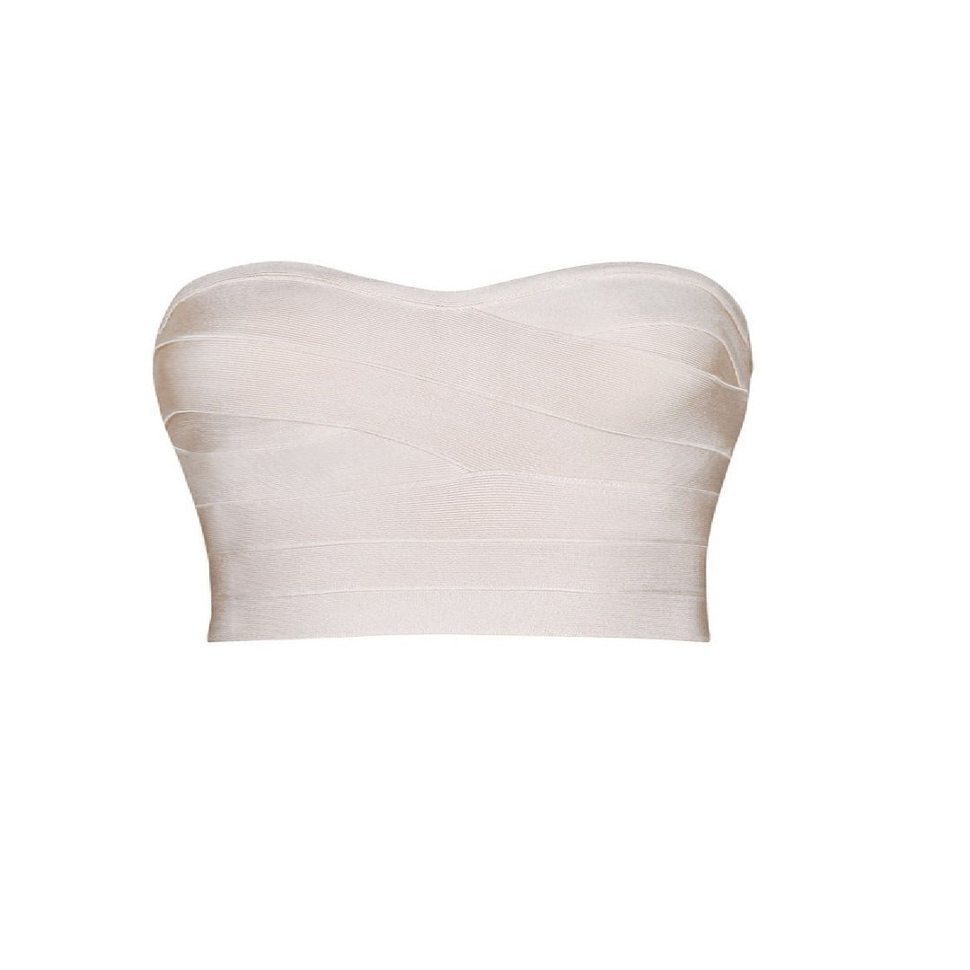Dame Bustier Top med elegant strukturdesign Stilla