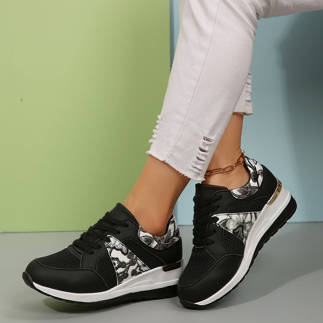 Dame Sporty Sneakers med blomstermotiv og ergonomisk dæmpning Stilla