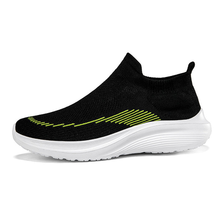 Unisex nan elastisk slip-on fritidssko med sokkelignende indgang, kontureret bølgedæmpersål og skridsikker profileret sål Skovae