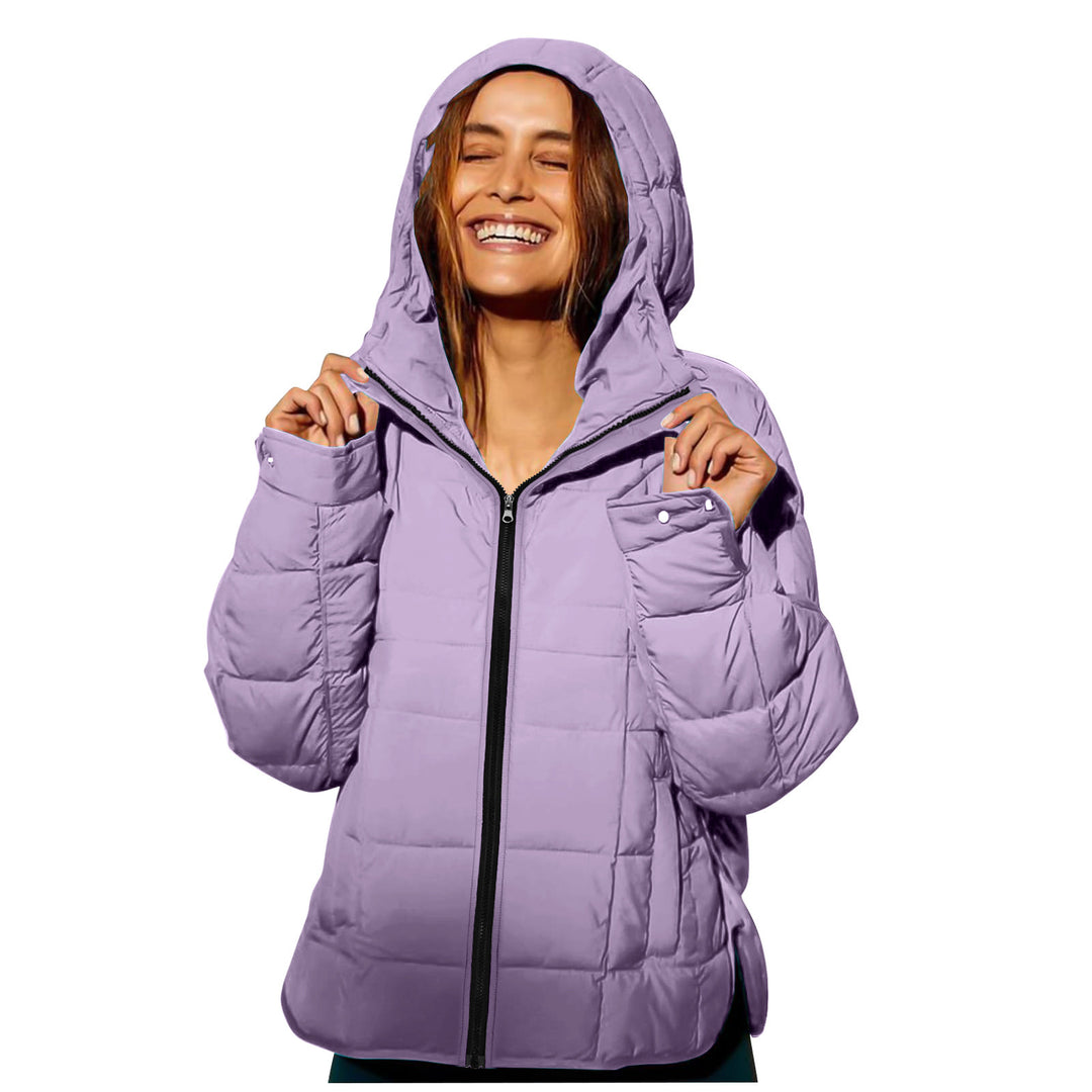Dame vinterjakke med aftagelig hætte og vandafvisende belægning Stilla