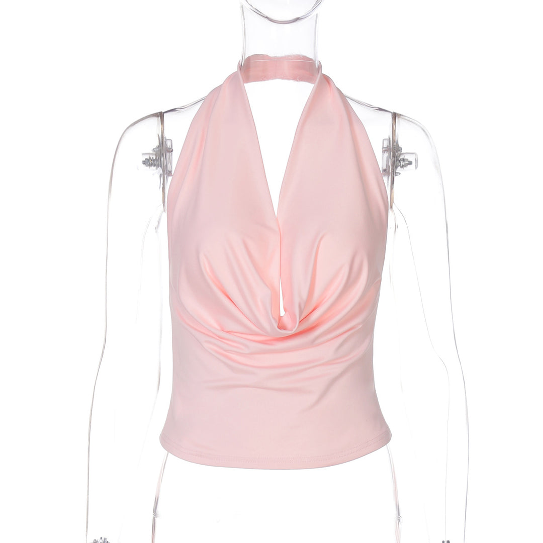 Dame Elegant Top med afslappet vikledesign Stilla