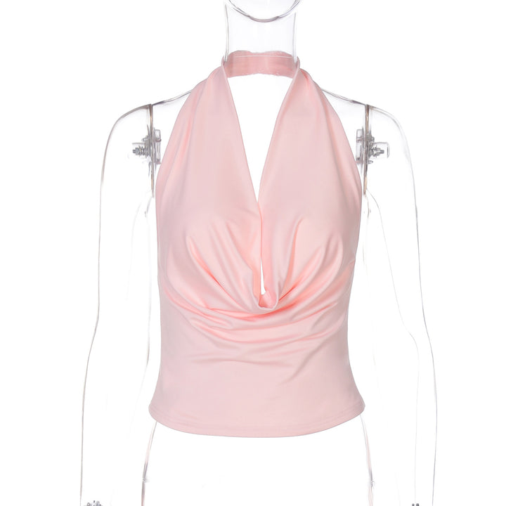 Dame Elegant Top med afslappet vikledesign Stilla