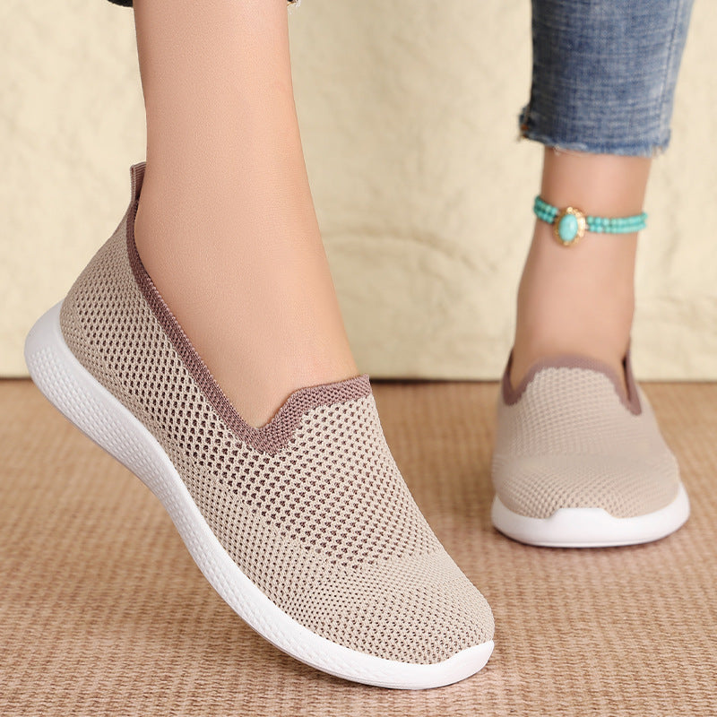 Femme Åndbare Slip-On Strik-Sneakers med Ergonomisk Pasform Stilla