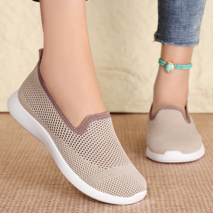 Femme Åndbare Slip-On Strik-Sneakers med Ergonomisk Pasform Stilla