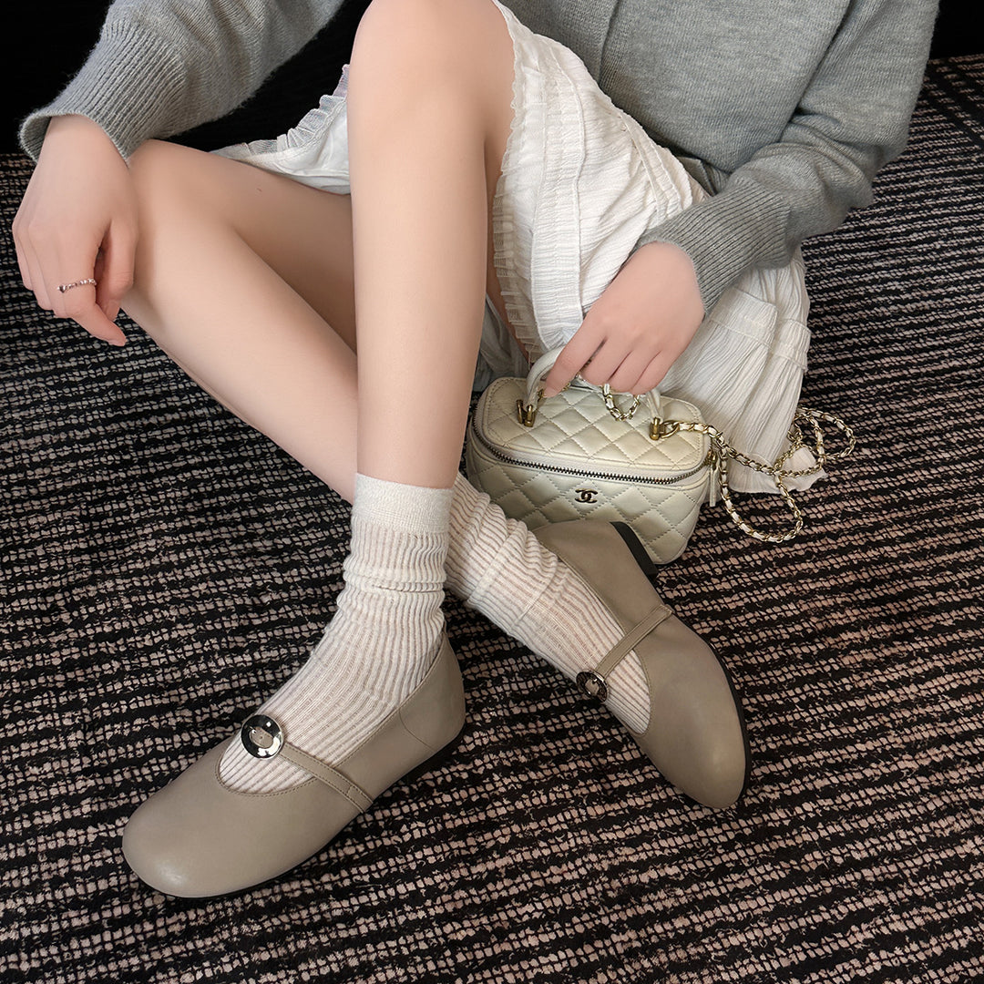Dame Elegante Mary Jane Ballerinas med unikke spænde-detaljer Stilla