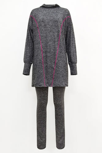 Dame sporty afslapningstøj med forlænget overdel og leggings Stilla