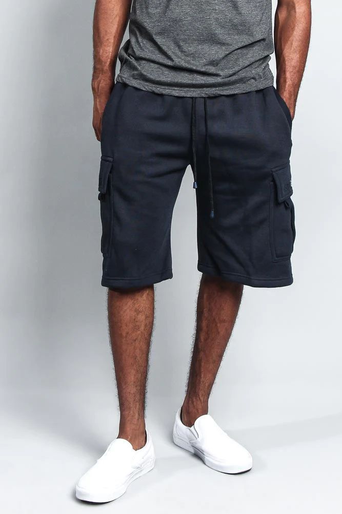 Herren cargo-shorts i åndbart materiale med praktiske lommer Stilla