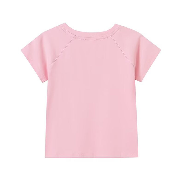 Dame T-shirt med glimmertryk Skovae