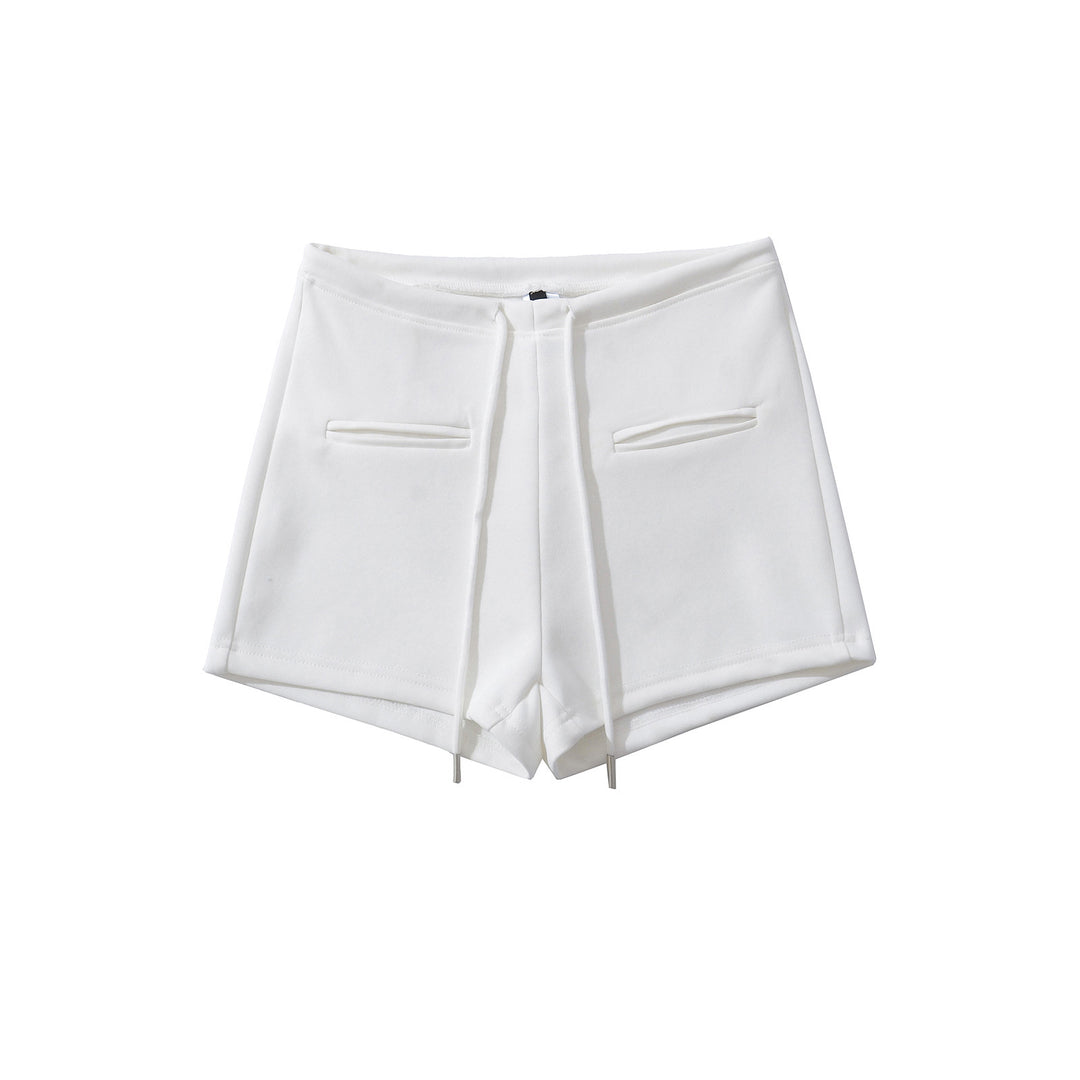 Dame Sportlige Højtaljede Shorts med elastisk talje og praktiske sidelommer Stilla