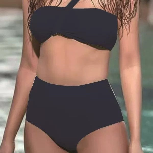Dame Højskåret Bikini-sæt med asymmetrisk Design Stilla