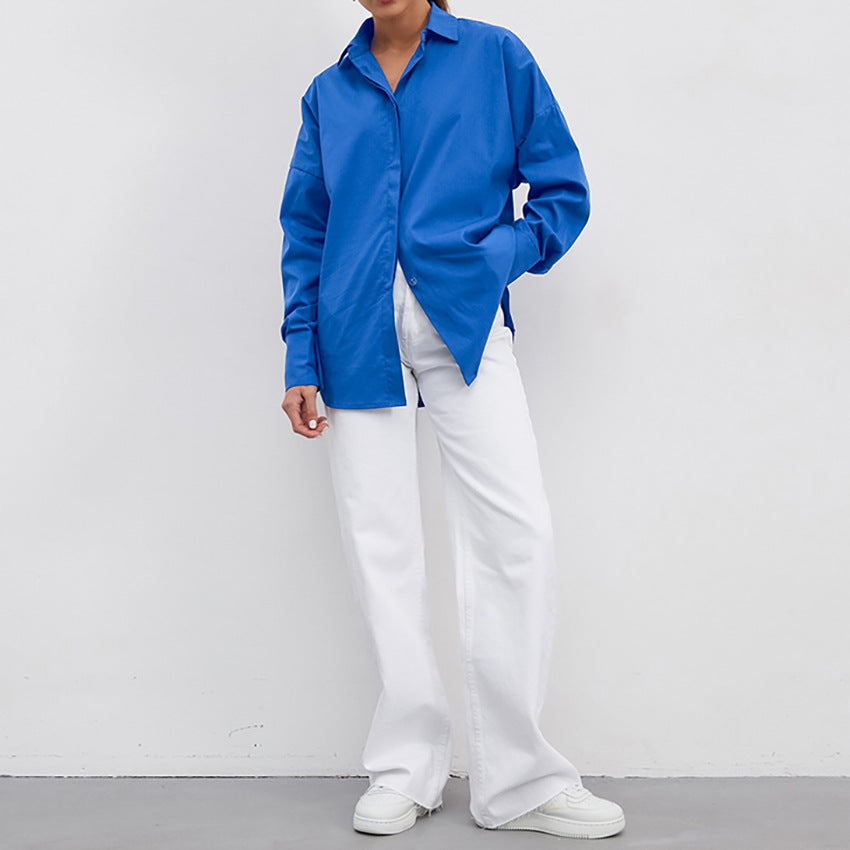 Dame Oversized Skjorte med afslappet snit og moderne detaljer Stilla