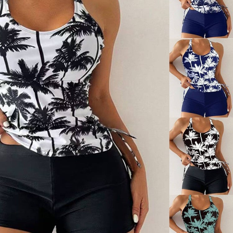 Dame Tankini-sæt med blomstret design og moderigtig snit Stilla