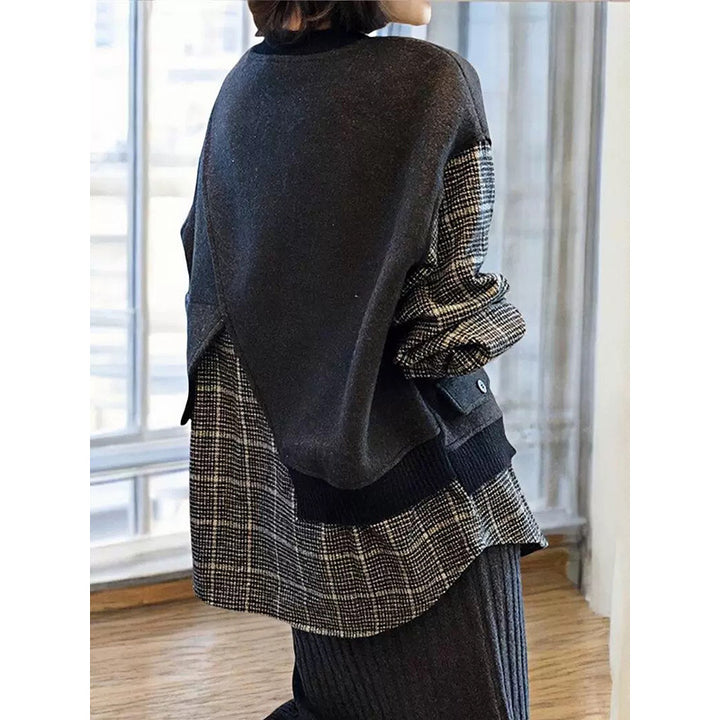 Dame afslappet sweater med elegant broderet design og moderne svajende ærmer Stilla