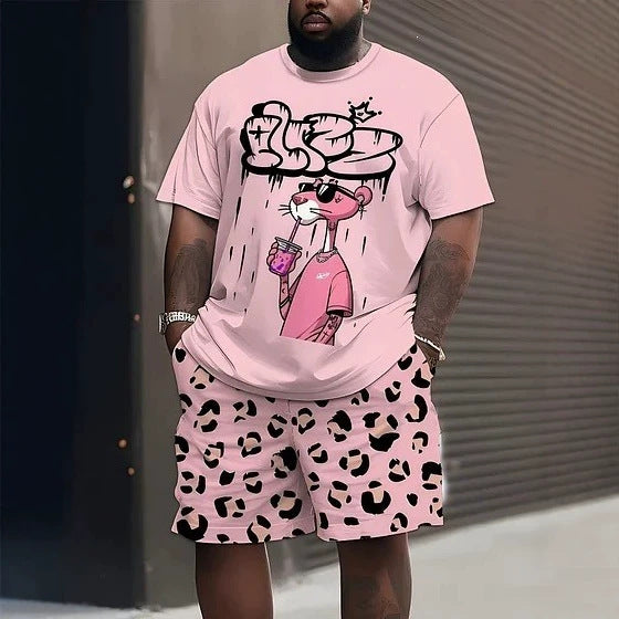 Herrer casual fritids sæt med stort smiley solbrille print Skovae
