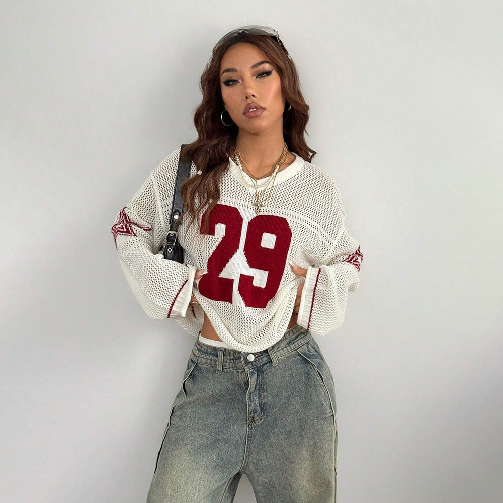 Dame trendy nettrøje i afslappet oversized stil Stilla