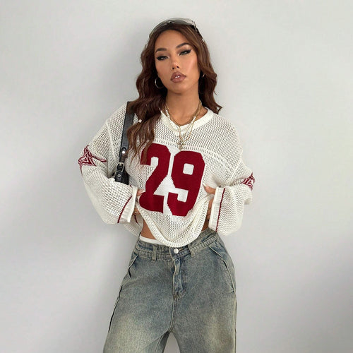 Dame trendy nettrøje i afslappet oversized stil Stilla