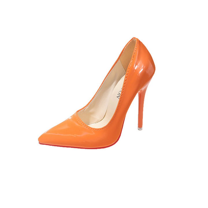Dame Klassische High Heels med spids design og højglans overflade Stilla