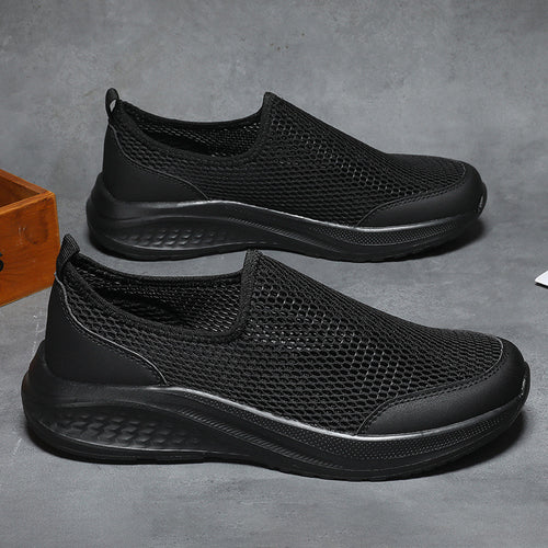 Unisex nan let slip-on sneakers med tredimensionel netstruktur, ergonomisk dæmpning og hælflap Skovae