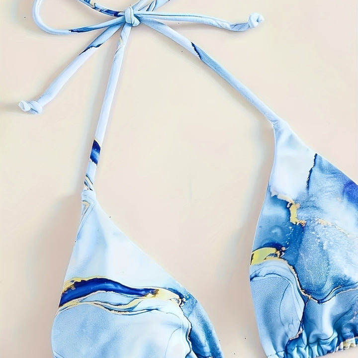 Dame Triangel-Bikini med moderne omslagsskørt Skovae