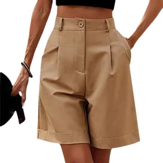 Dame Elegante Plisserede Shorts med praktiske lommer Stilla