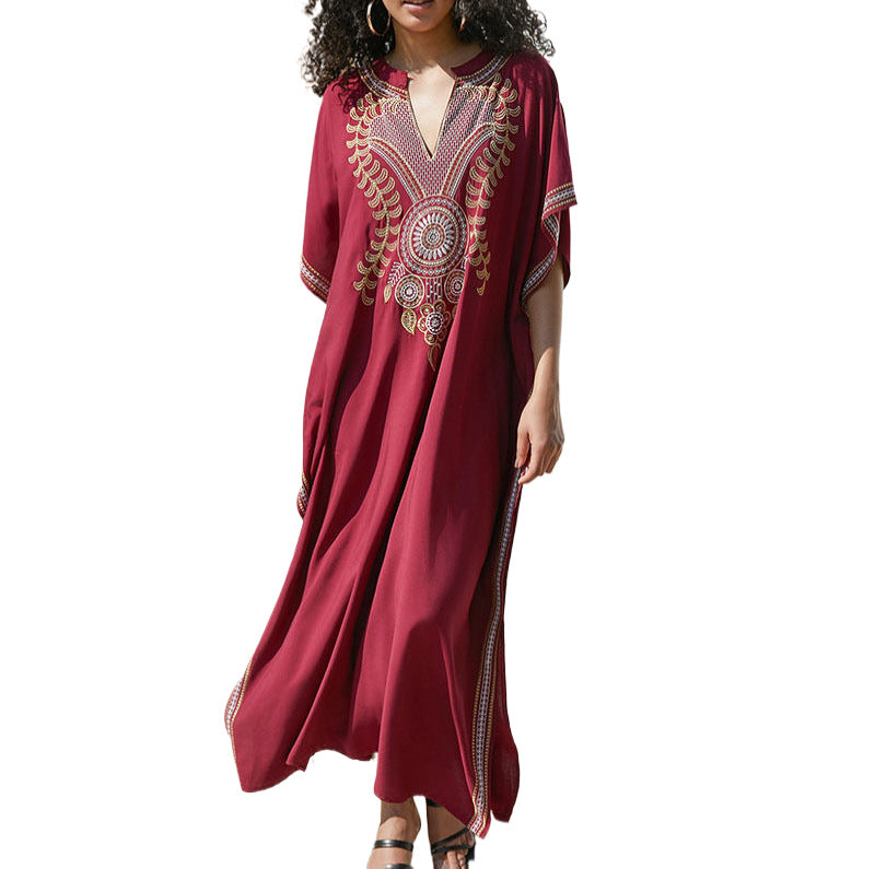 Damer Elegant Tunika med ædel broderi og sidelange slids Stilla
