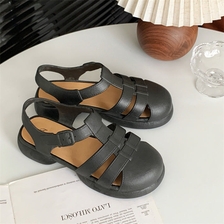 Dame Komfortable Sandaler i Retro-stil med justerbar rem Stilla