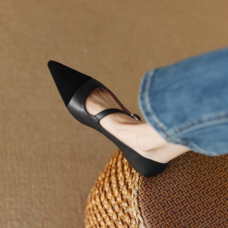 Dame elegante Ballerinas med justerbar rem Stilla