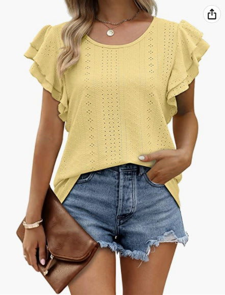 Dame Rynkesleeve Casual Bluse Stilla