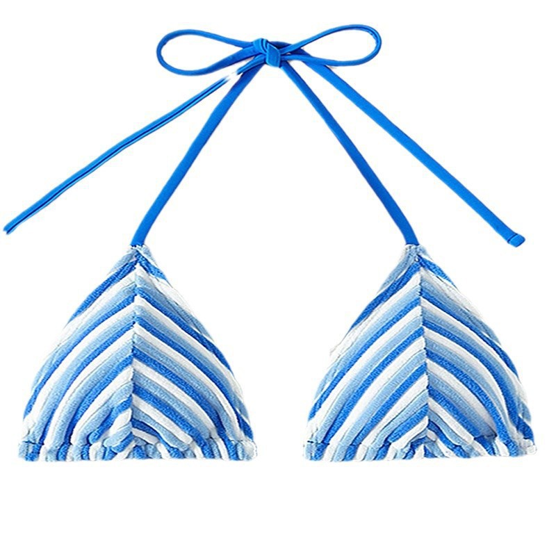 Dame Triangel-Bikini top med blødt plys design og justerbare stropper Stilla
