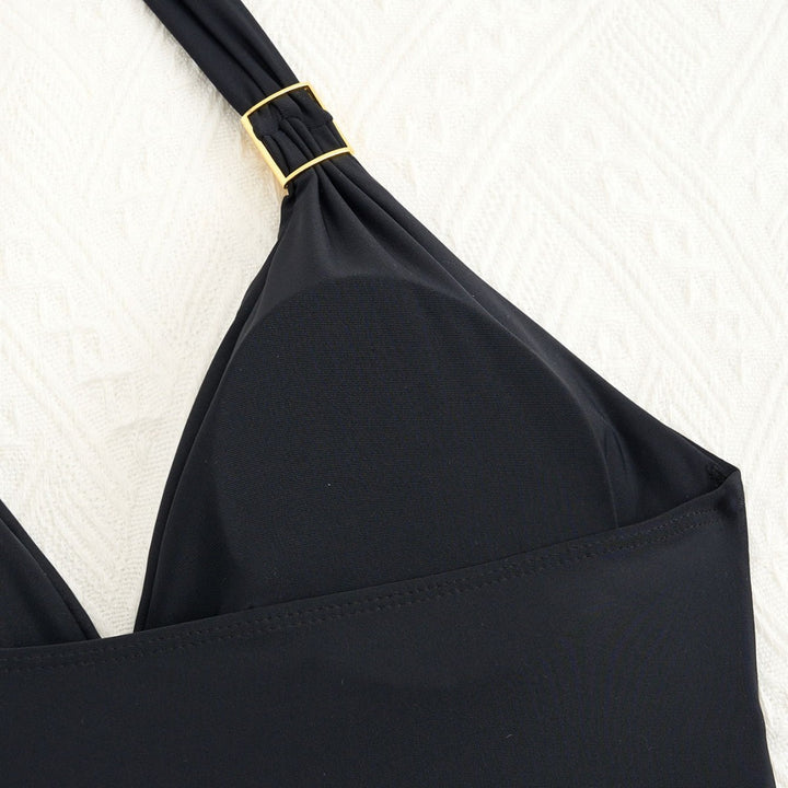 Dame Tankini med elegant halterneck-design Skovae