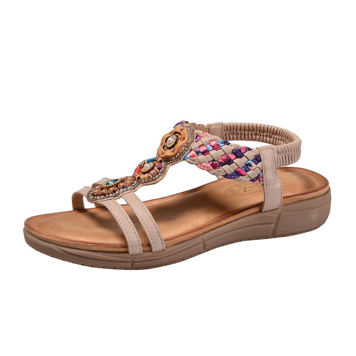 Dame elegante sandaler med kunstneriske udsmykninger og behagelig fodseng Stilla